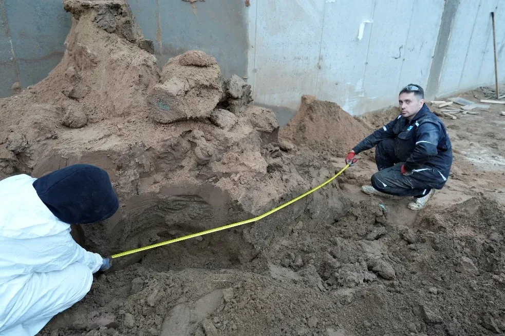 Контрольный замер закреплённого грунтового массива на тестовом участке