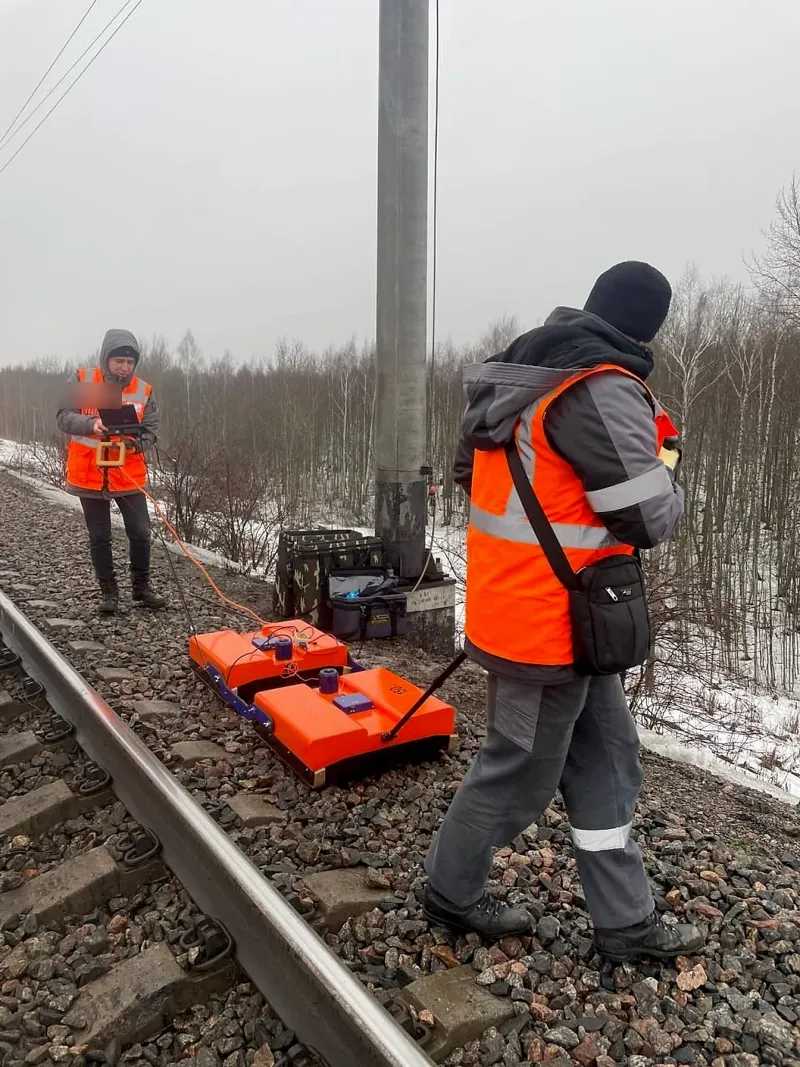 Георадарное обследование земляного полотна на железнодорожном пути